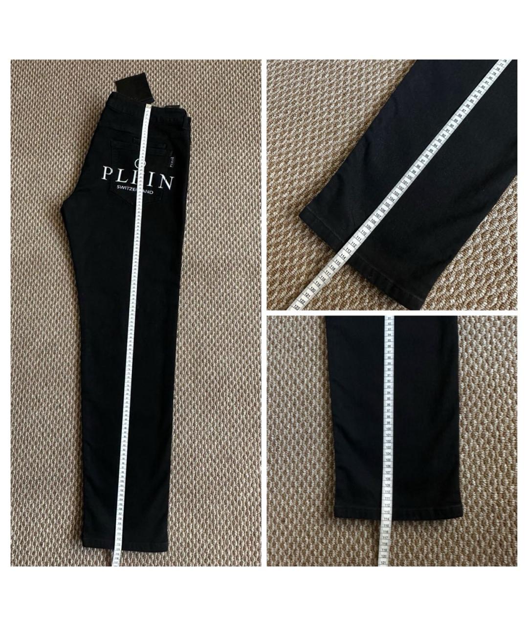 PHILIPP PLEIN Черные хлопко-эластановые джинсы, фото 6