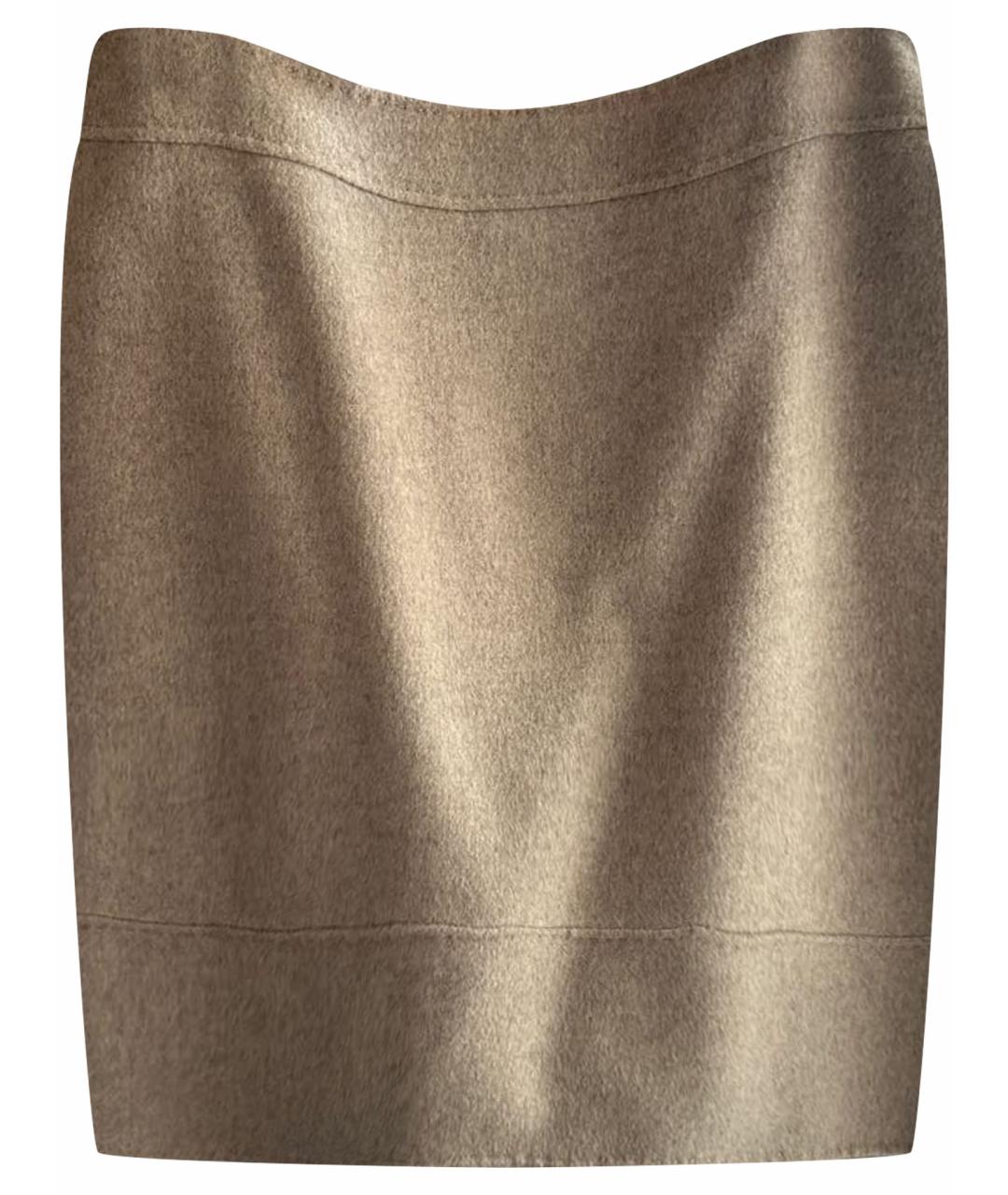 'S MAX MARA Бежевая шерстяная юбка мини, фото 1