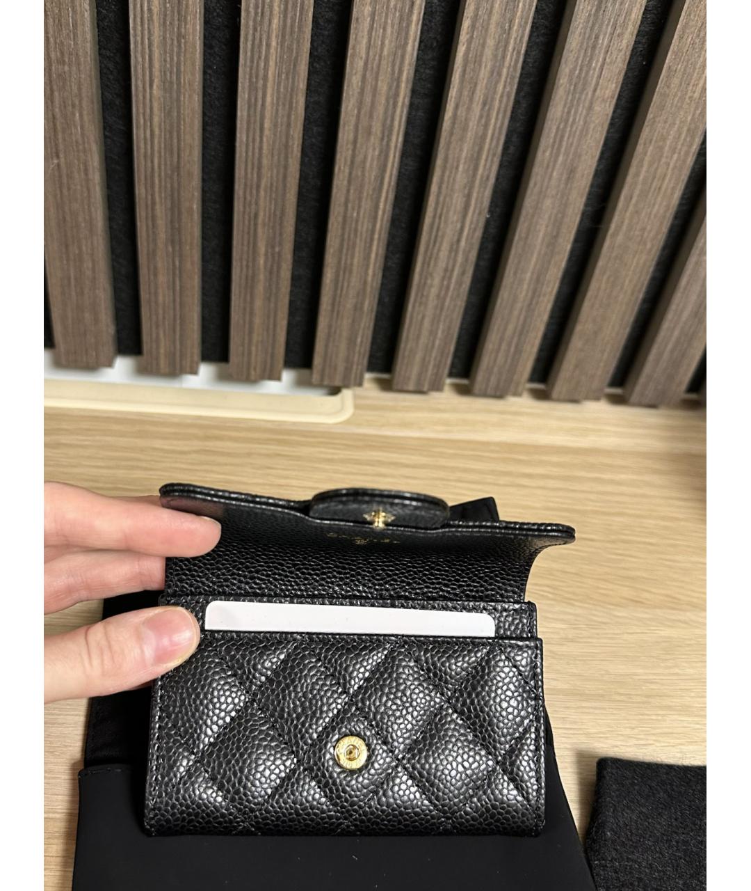CHANEL Черный кожаный кардхолдер, фото 6