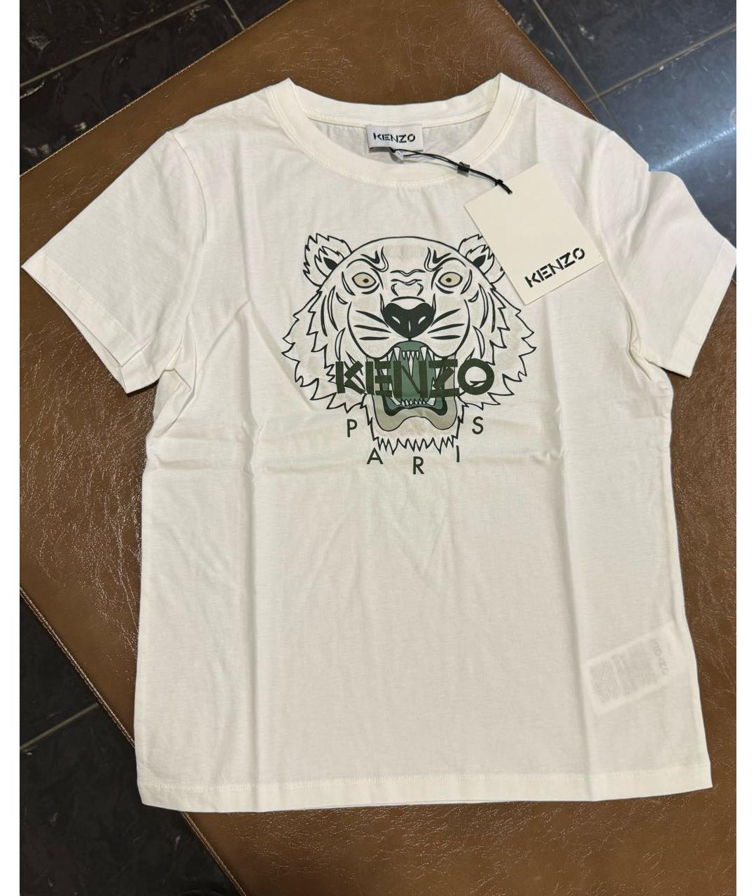 KENZO Белая хлопковая футболка, фото 6