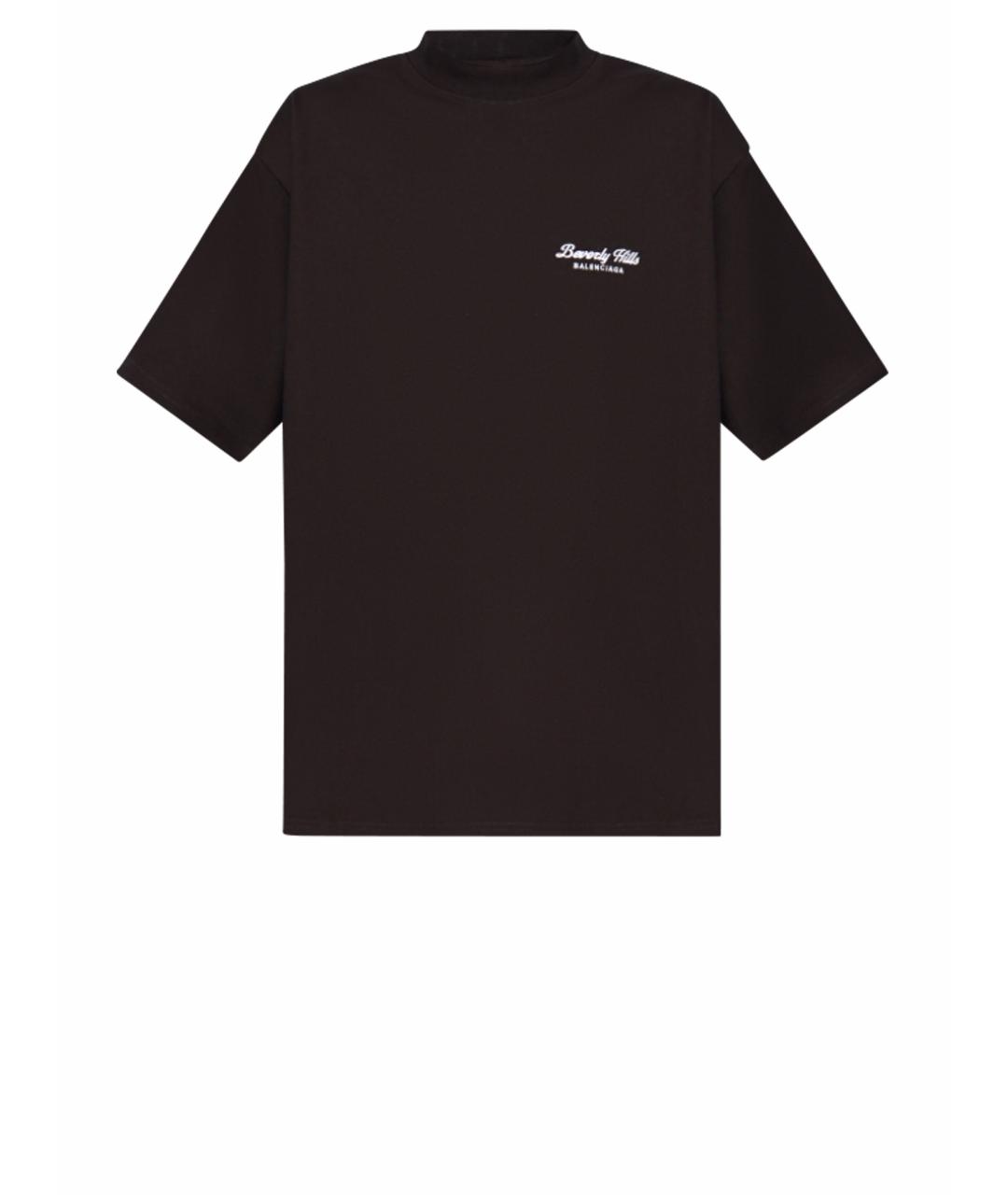 BALENCIAGA Черная хлопковая футболка, фото 1