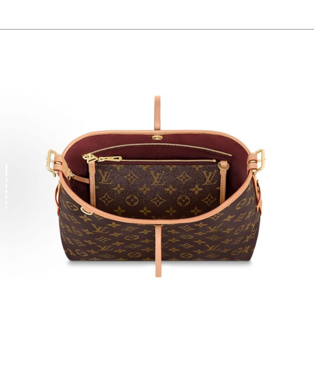 LOUIS VUITTON Коричневая кожаная сумка через плечо, фото 3