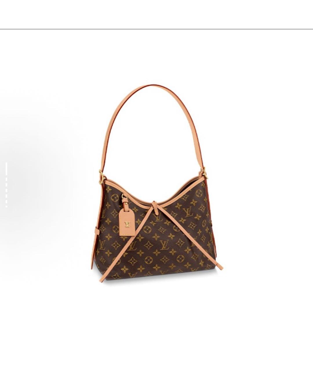 LOUIS VUITTON Коричневая кожаная сумка через плечо, фото 5
