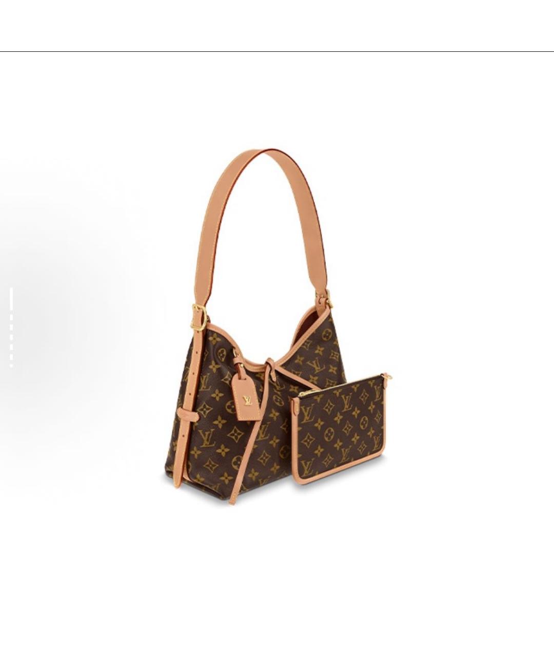 LOUIS VUITTON Коричневая кожаная сумка через плечо, фото 2