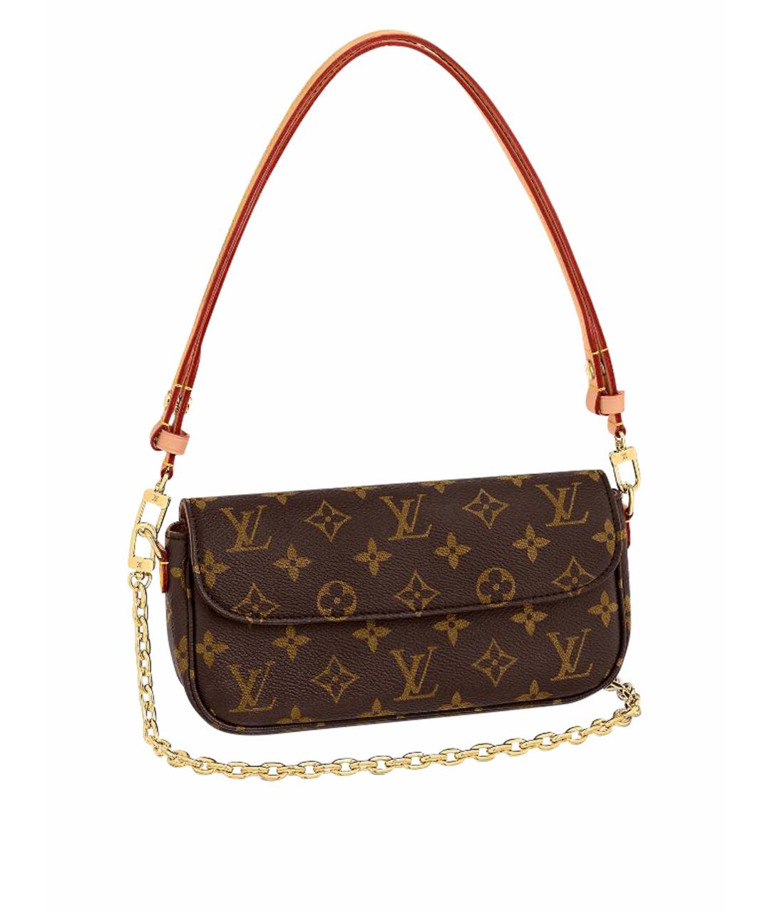 LOUIS VUITTON Коричневая кожаная сумка через плечо, фото 1