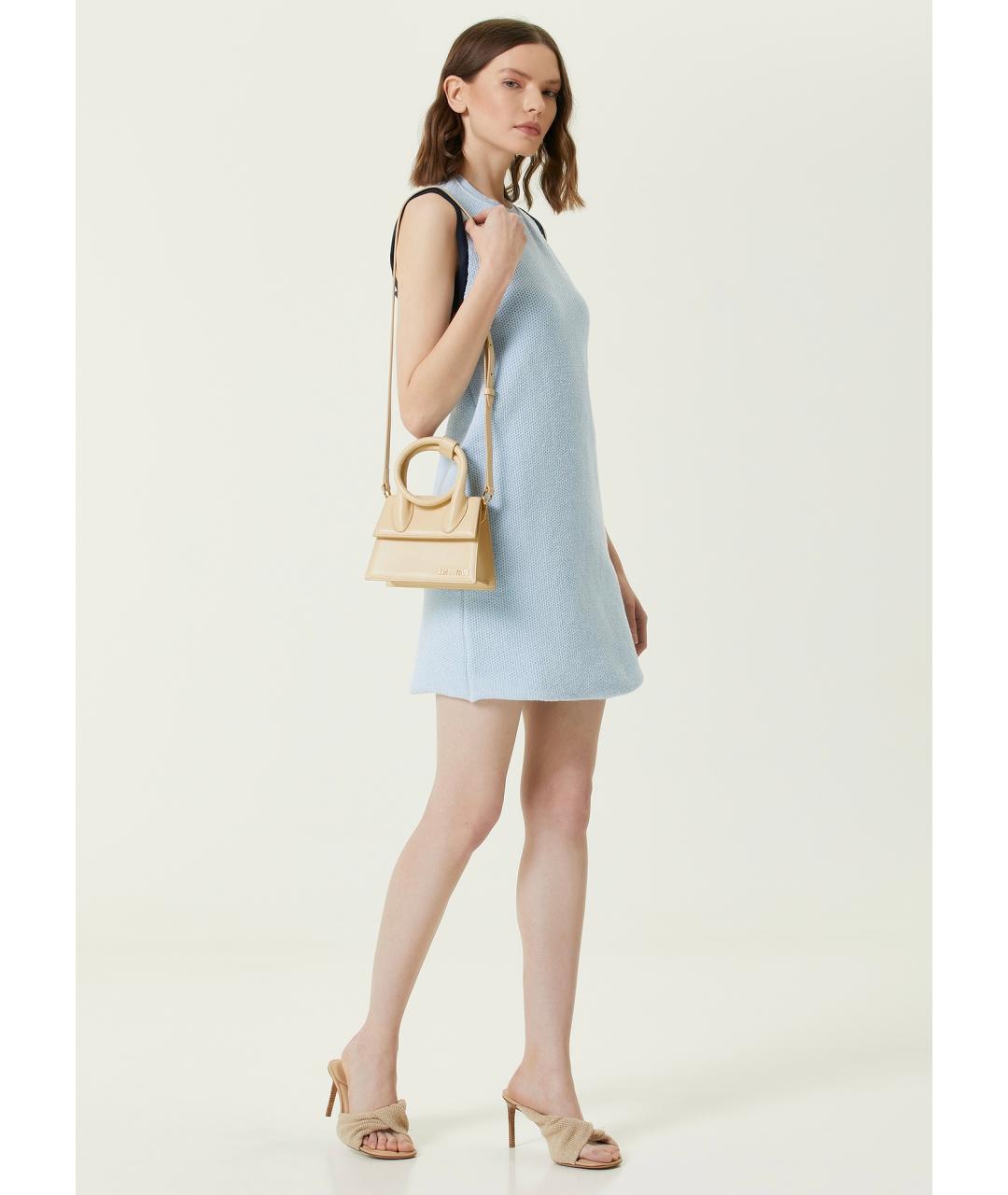 JACQUEMUS Голубое коктейльное платье, фото 5