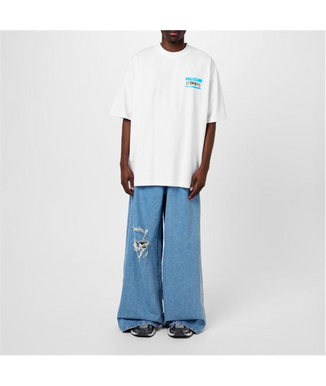 VETEMENTS Белая хлопковая футболка, фото 5