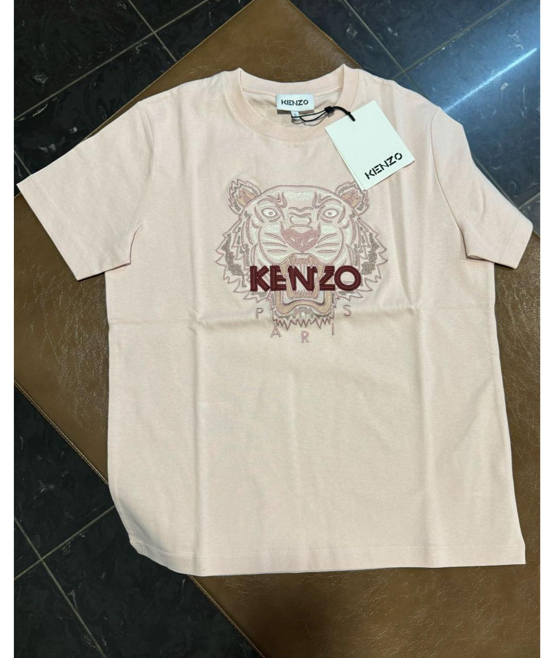 KENZO Розовая хлопковая футболка, фото 7