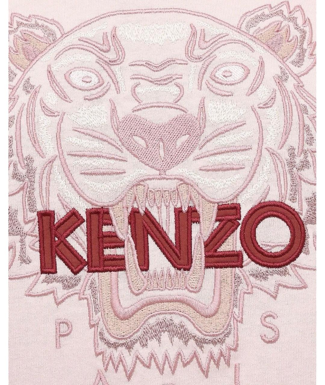 KENZO Розовая хлопковая футболка, фото 4