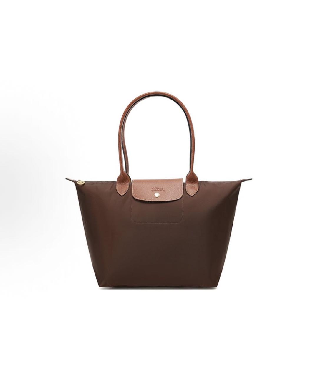 LONGCHAMP Коричневая синтетическая сумка тоут, фото 5