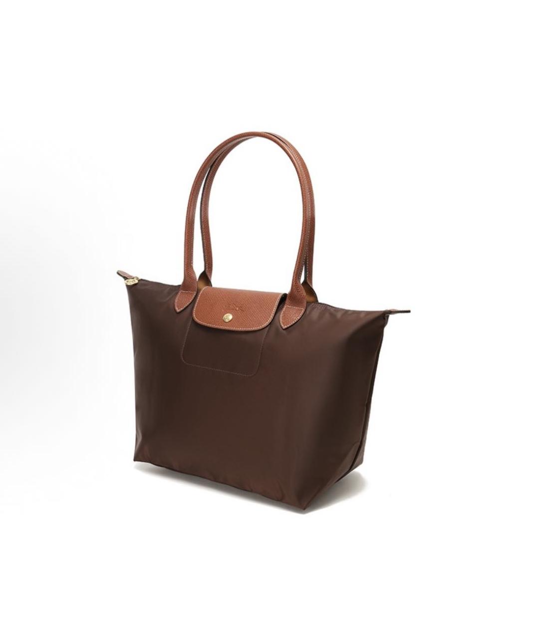 LONGCHAMP Коричневая синтетическая сумка тоут, фото 2