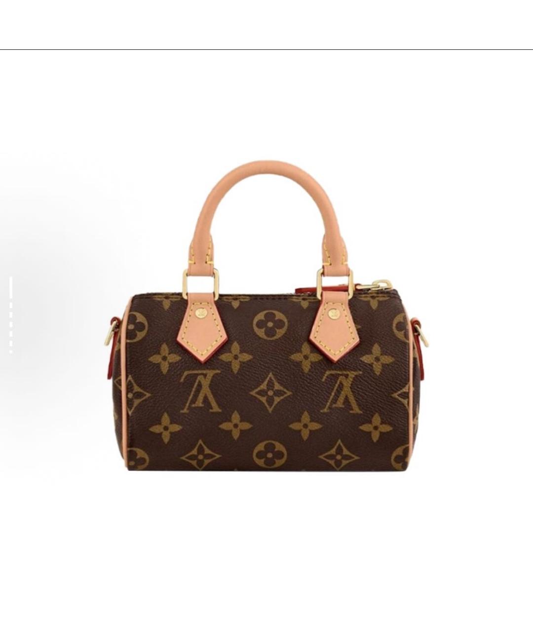 LOUIS VUITTON Коричневая кожаная сумка через плечо, фото 3