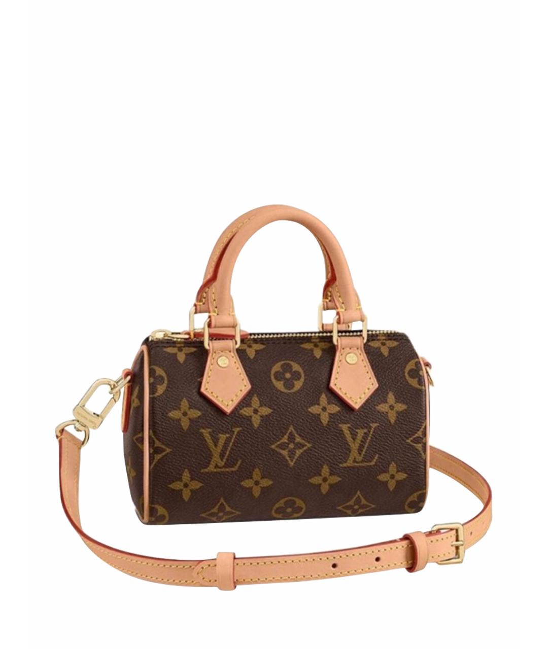 LOUIS VUITTON Коричневая кожаная сумка через плечо, фото 1