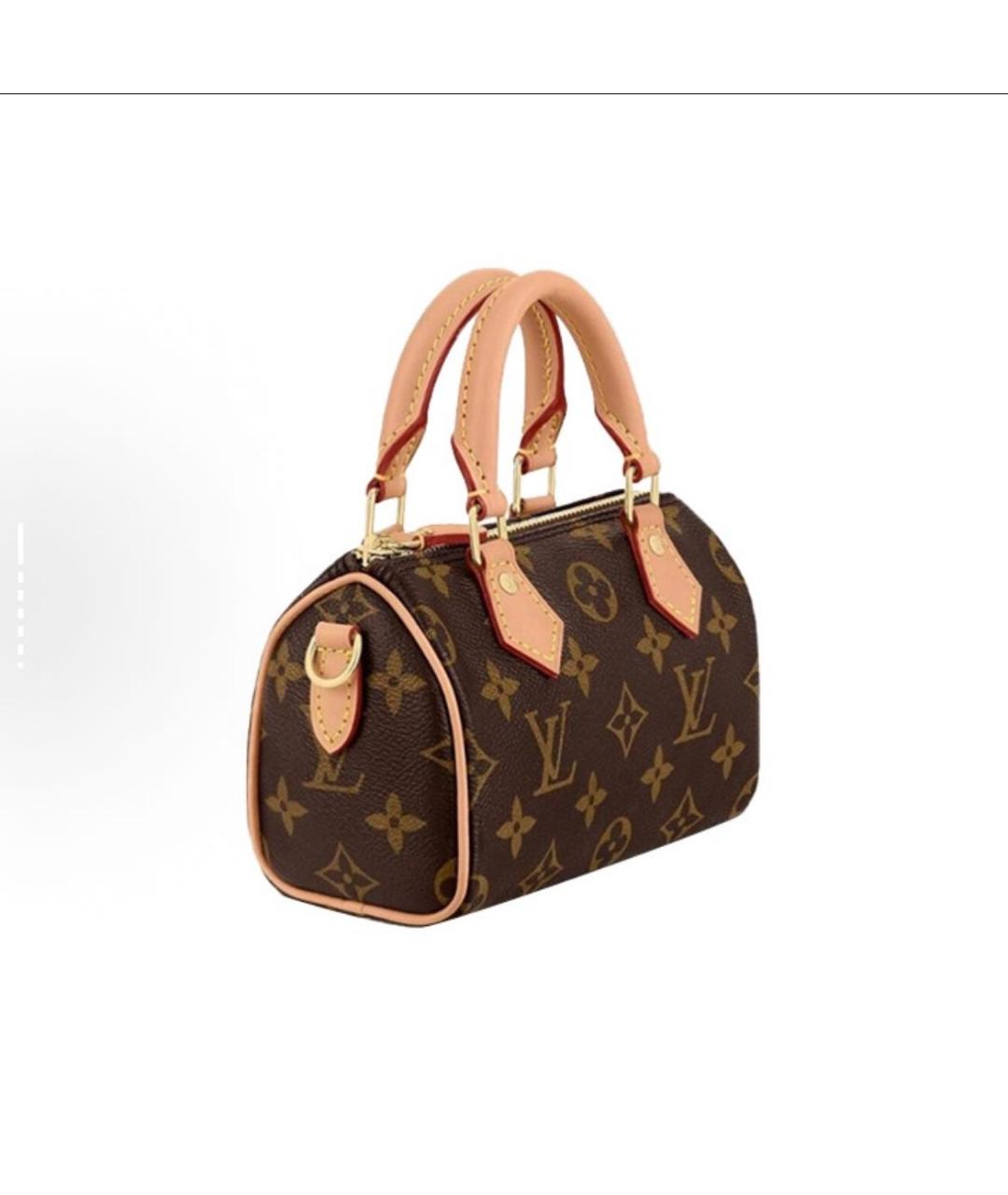 LOUIS VUITTON Коричневая кожаная сумка через плечо, фото 2