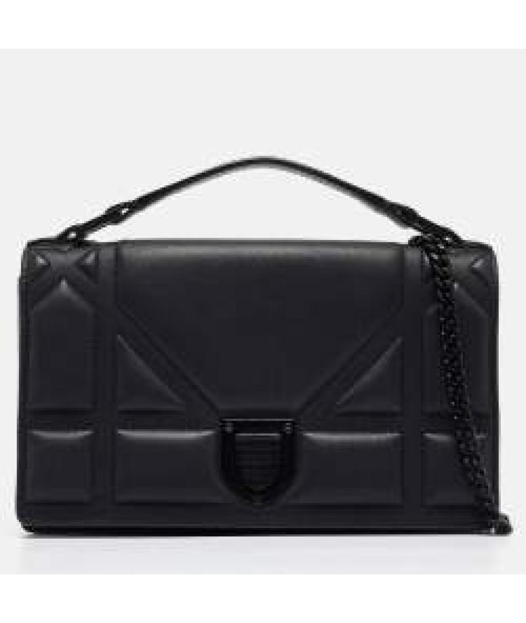 CHRISTIAN DIOR Черная кожаная сумка с короткими ручками, фото 8
