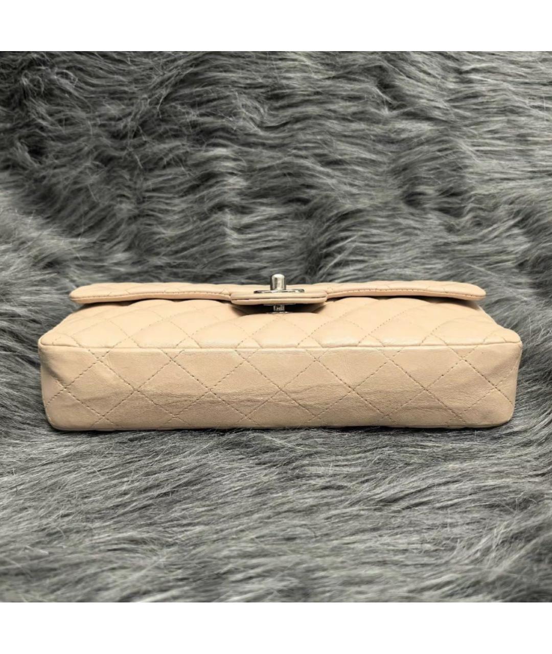 CHANEL Бежевая кожаная сумка через плечо, фото 3