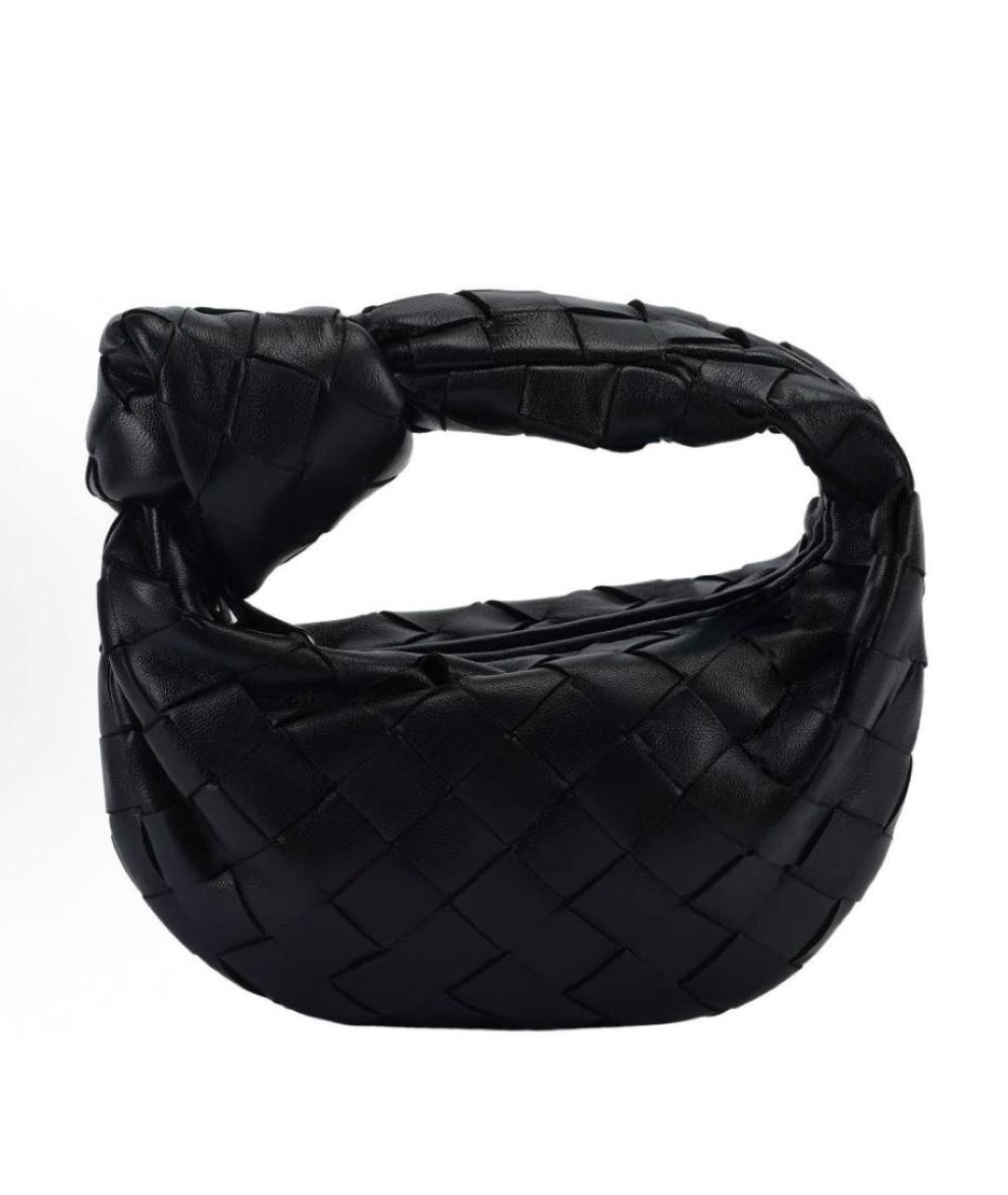 BOTTEGA VENETA Черная кожаная сумка с короткими ручками, фото 3