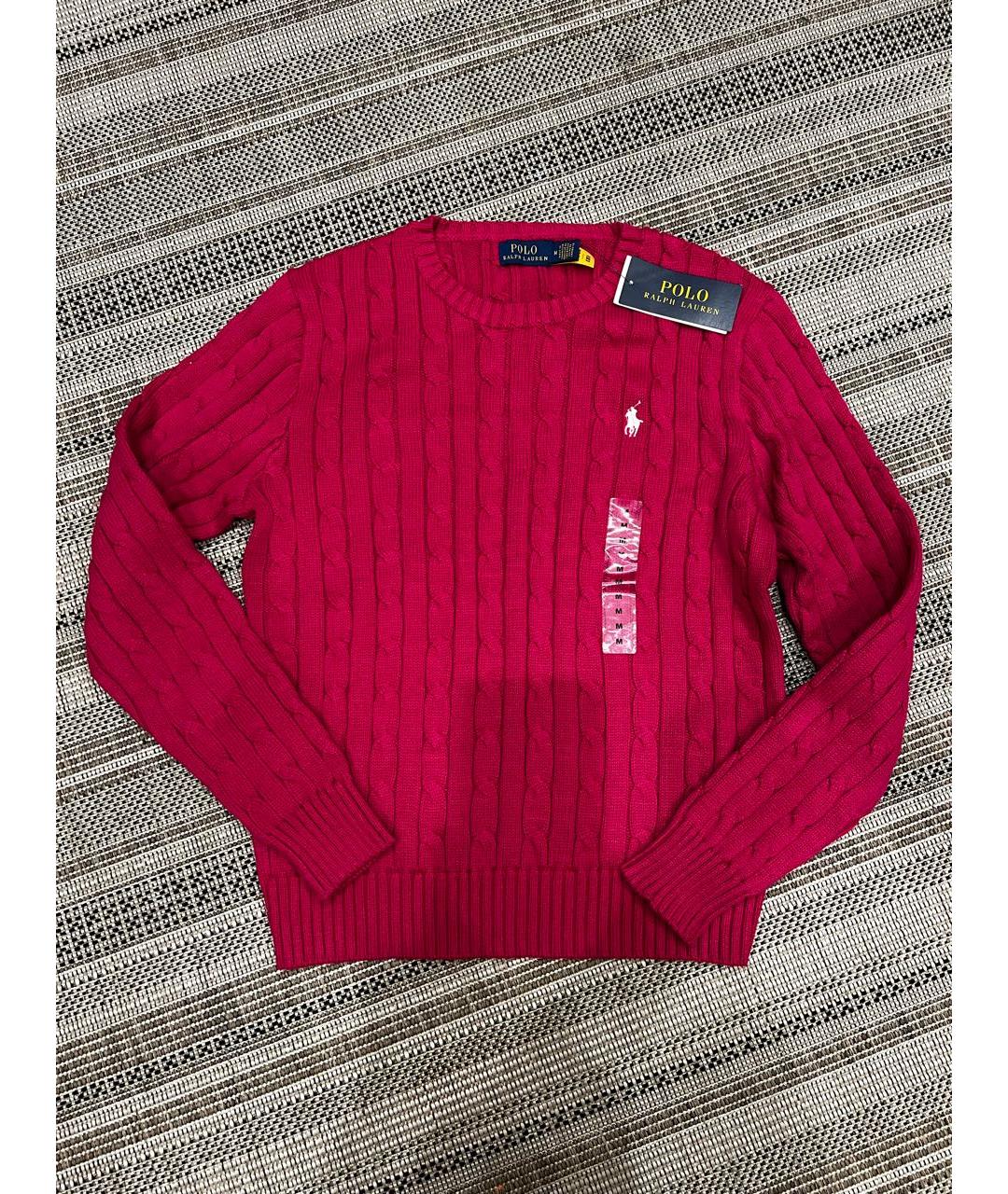 POLO RALPH LAUREN Розовый хлопковый джемпер / свитер, фото 7