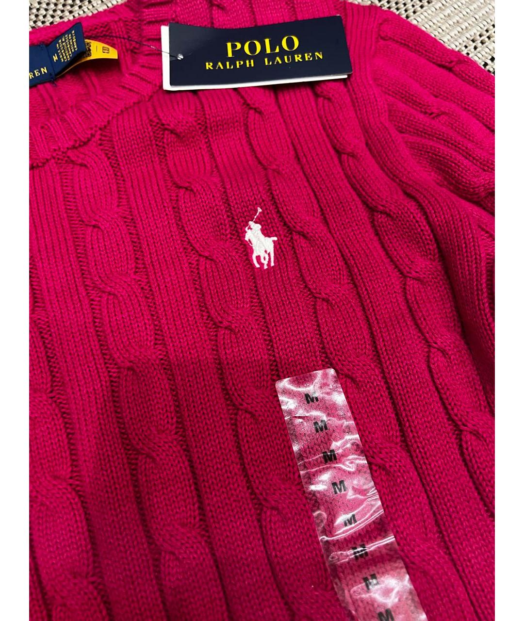 POLO RALPH LAUREN Розовый хлопковый джемпер / свитер, фото 4