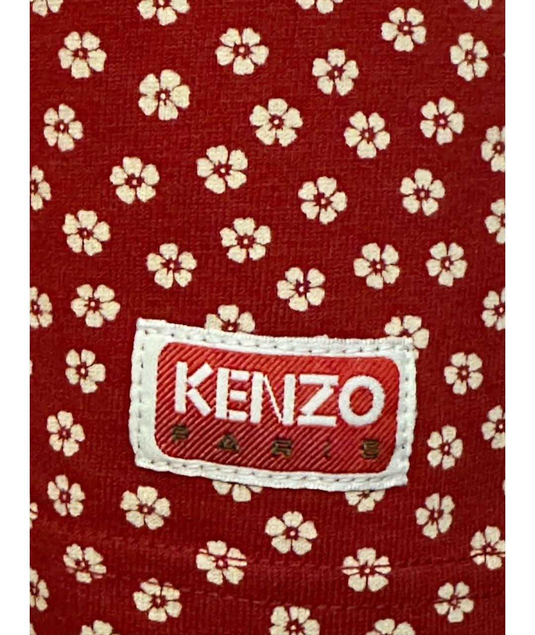 KENZO Красная хлопковая футболка, фото 4