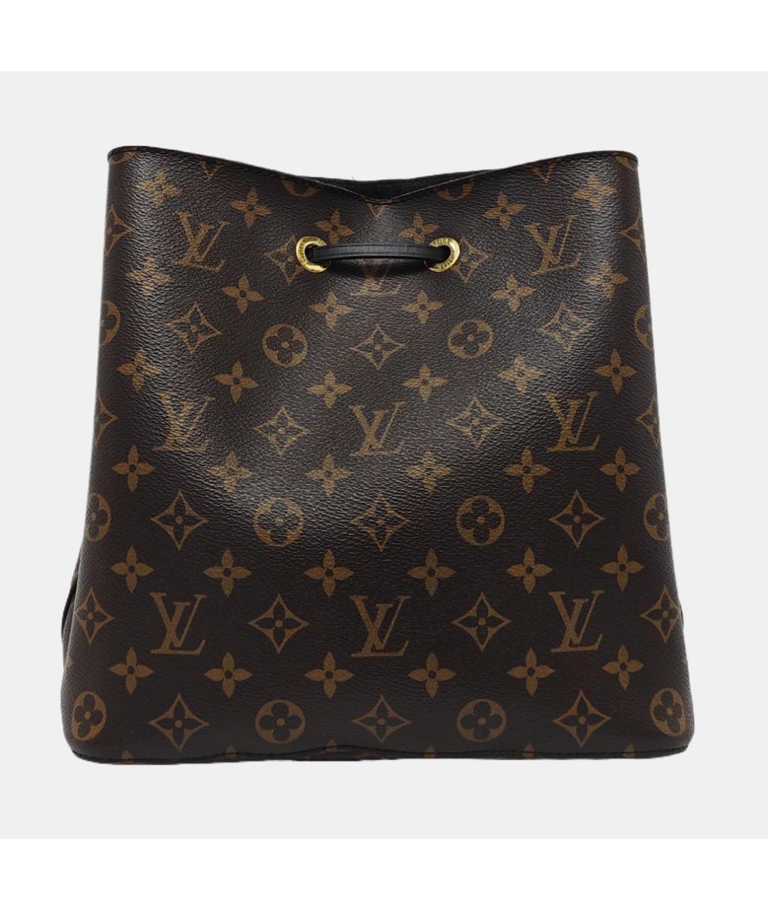 LOUIS VUITTON Коричневая кожаная сумка тоут, фото 3