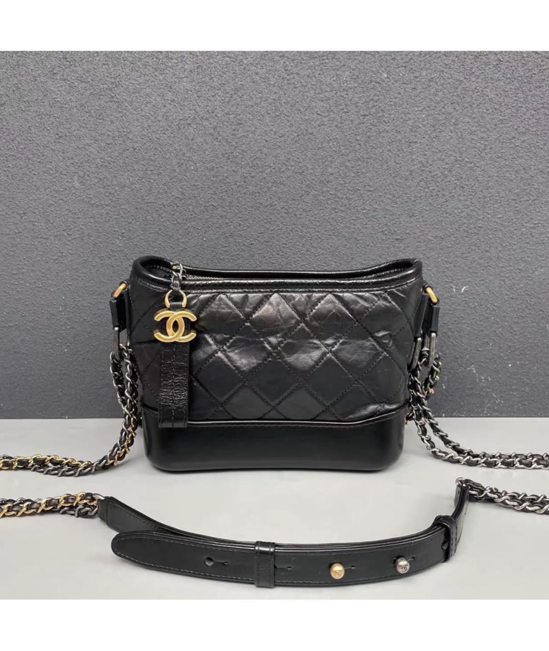 CHANEL Черная кожаная сумка через плечо, фото 2