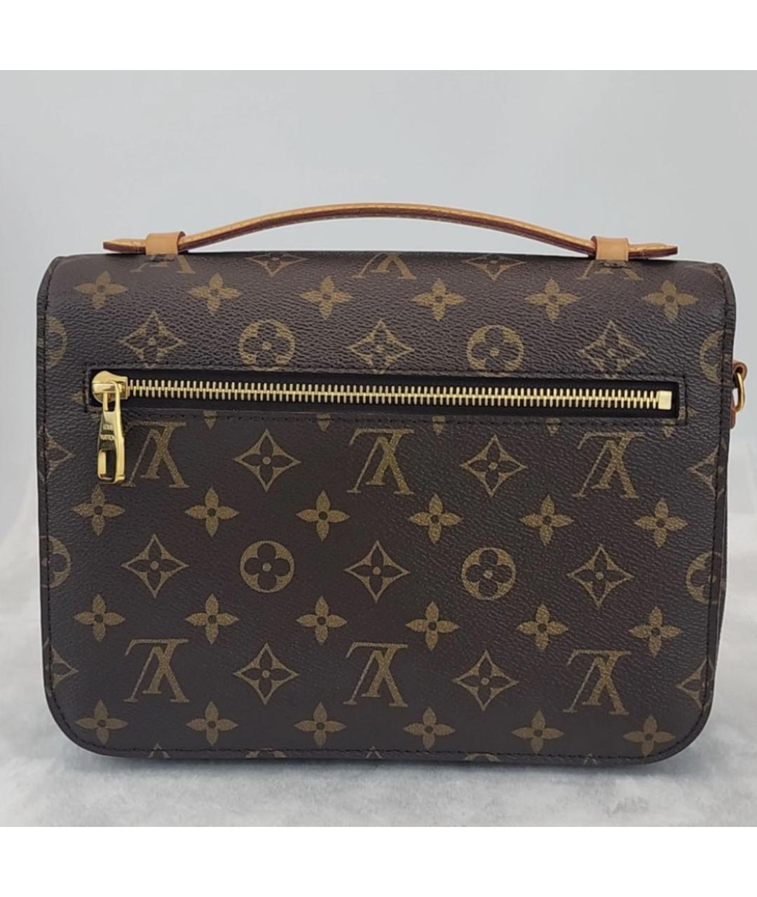 LOUIS VUITTON Коричневая кожаная сумка через плечо, фото 3