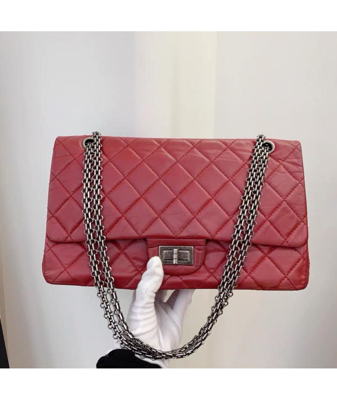 CHANEL Бордовая кожаная сумка через плечо, фото 7