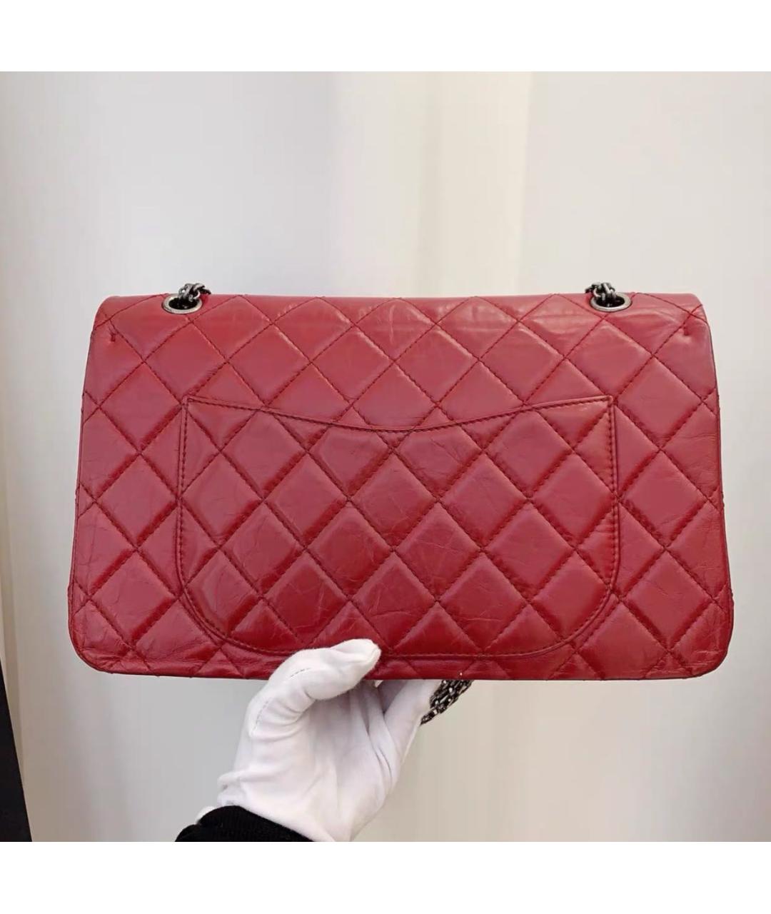 CHANEL Бордовая кожаная сумка через плечо, фото 2