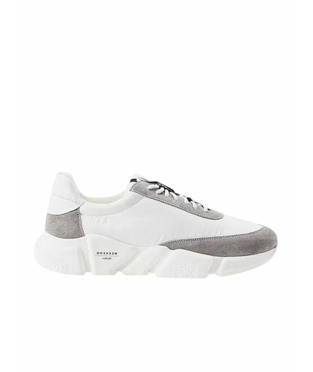 WEEKEND MAX MARA Белые кожаные кроссовки, фото 1
