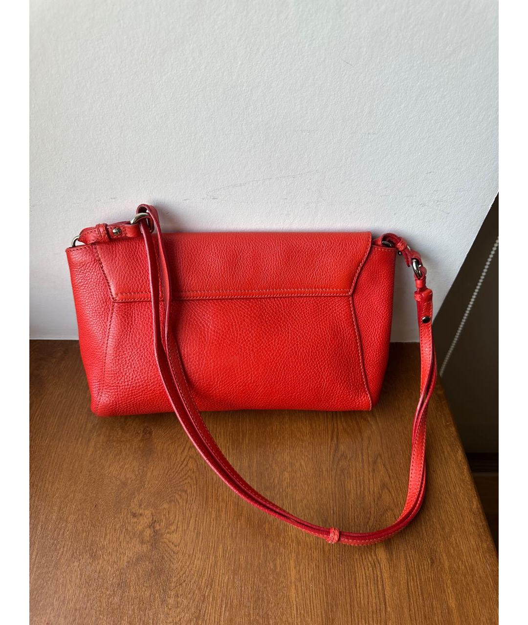 FERRAGAMO Оранжевая кожаная сумка через плечо, фото 3