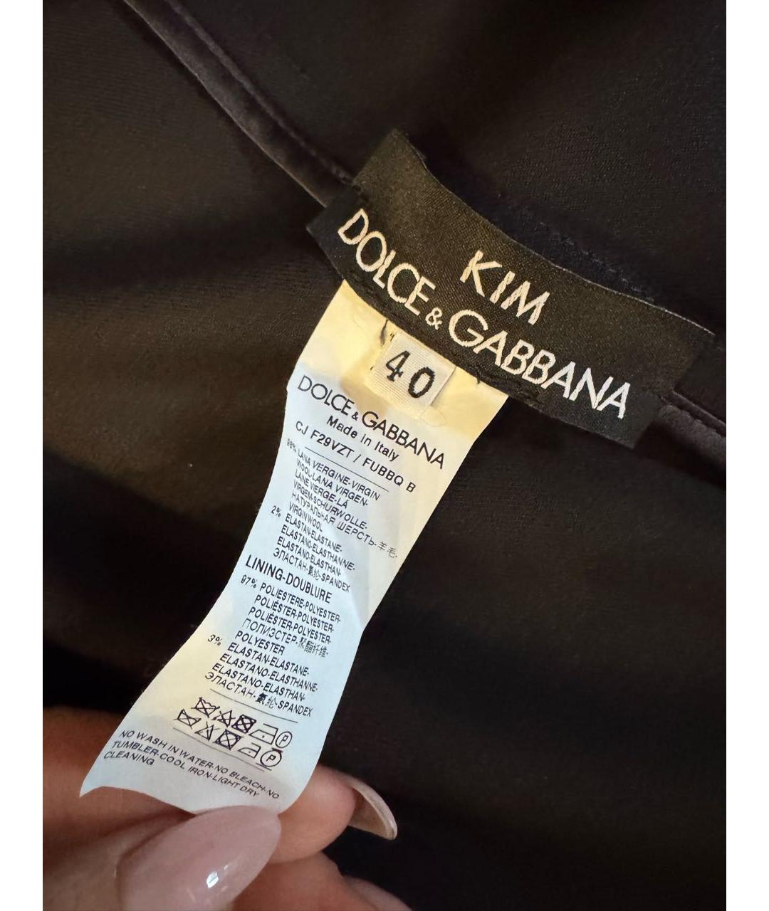 DOLCE&GABBANA Черные шерстяные капри, фото 5