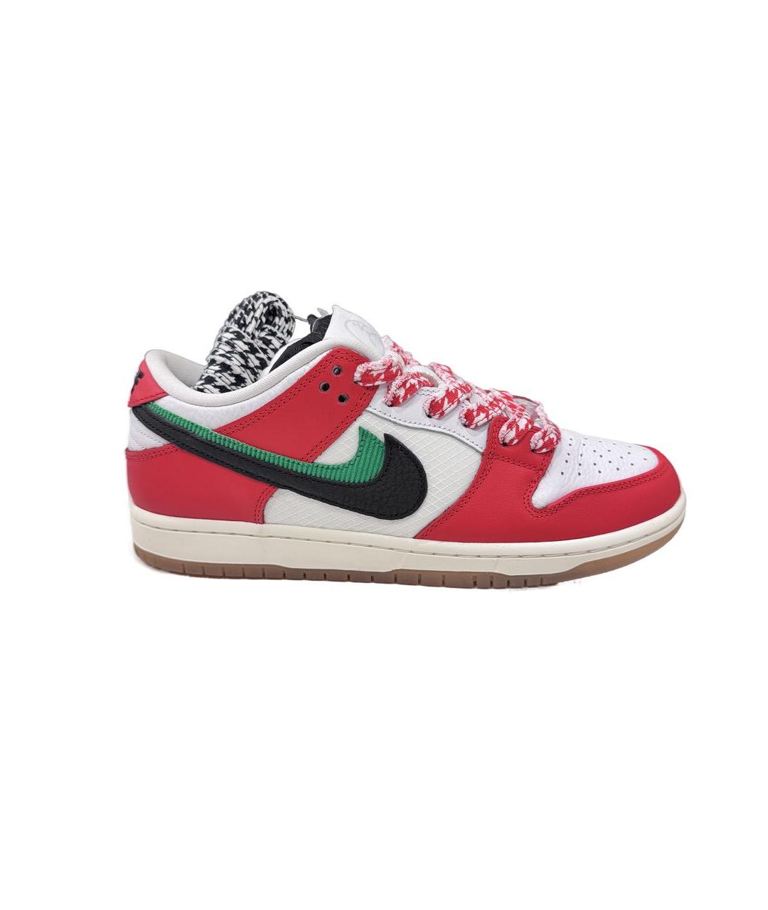 NIKE Красные кожаные низкие кроссовки / кеды, фото 5