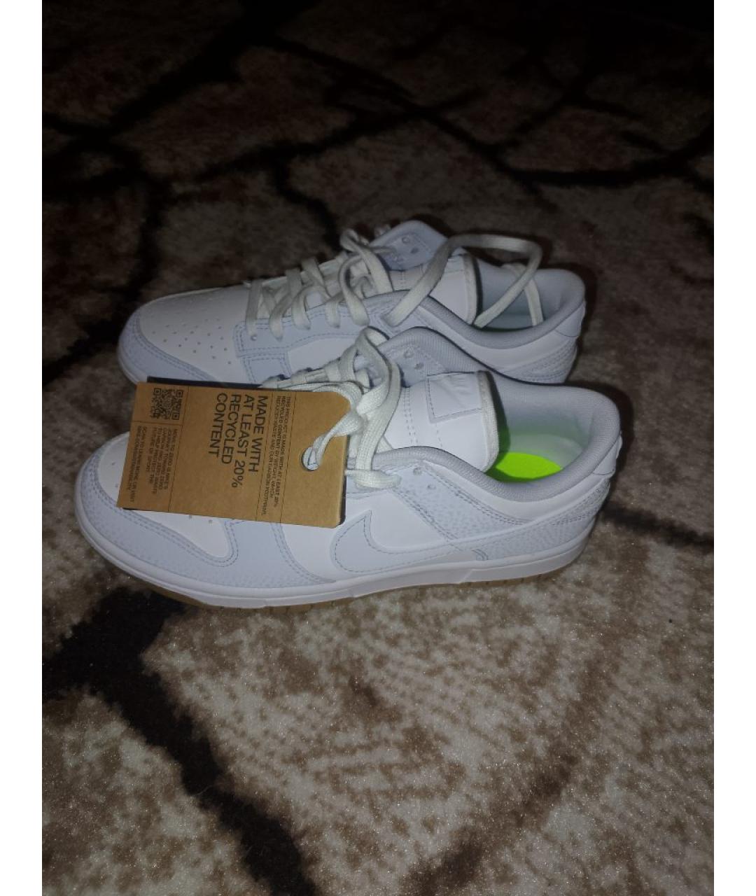 NIKE Белые кожаные кроссовки, фото 5