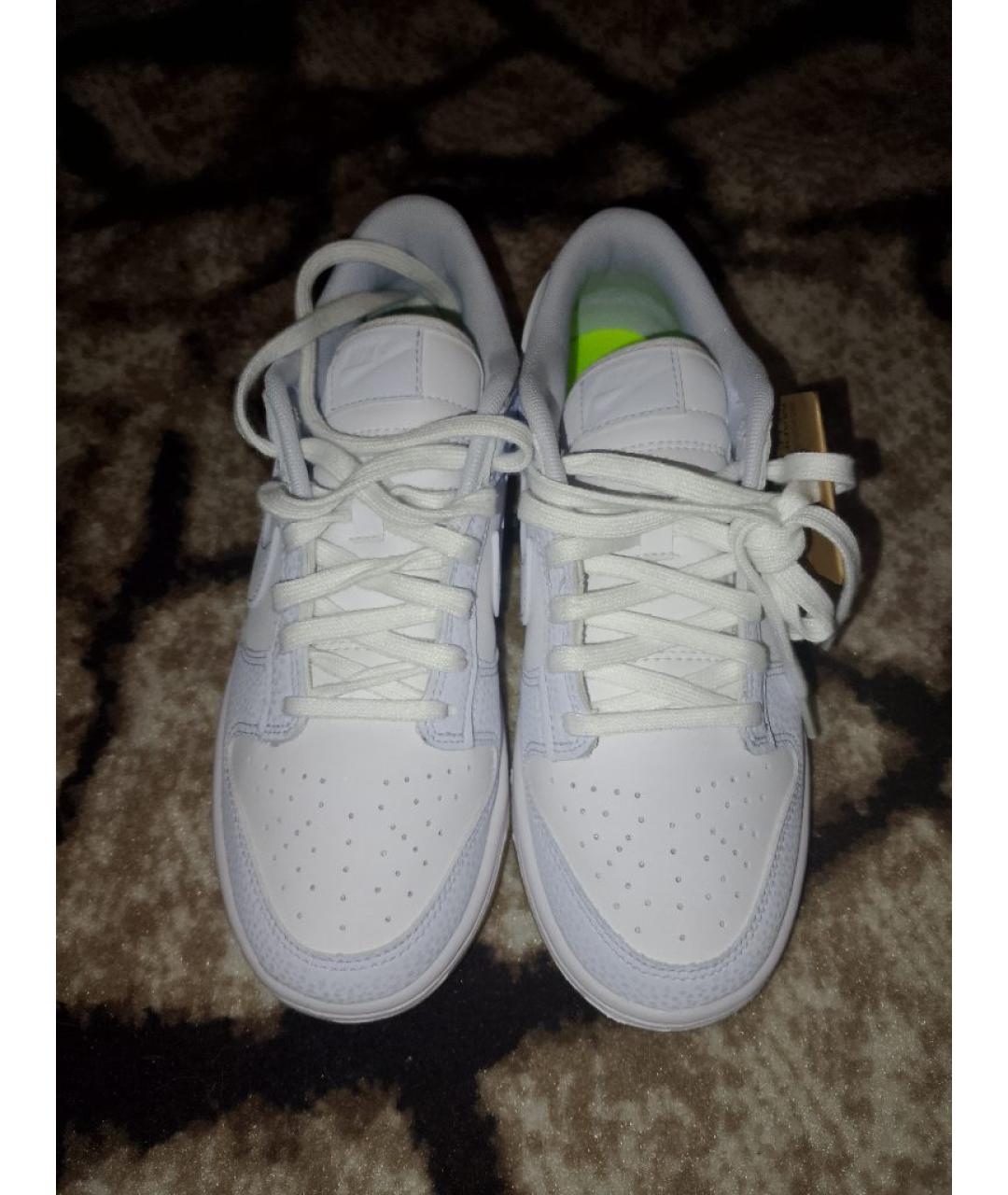NIKE Белые кожаные кроссовки, фото 6