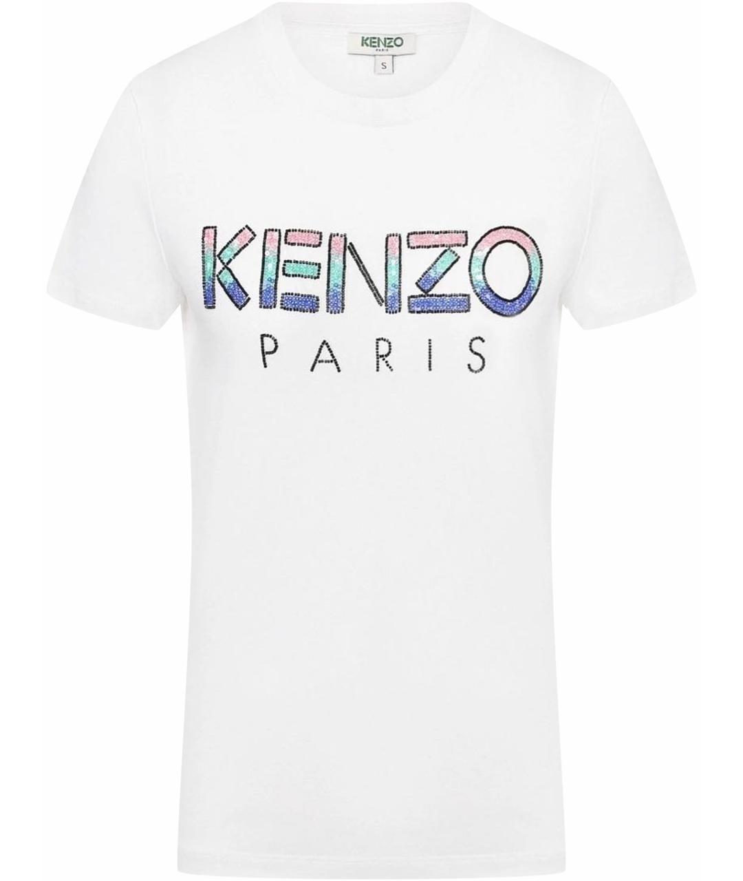 KENZO Белая хлопковая футболка, фото 1