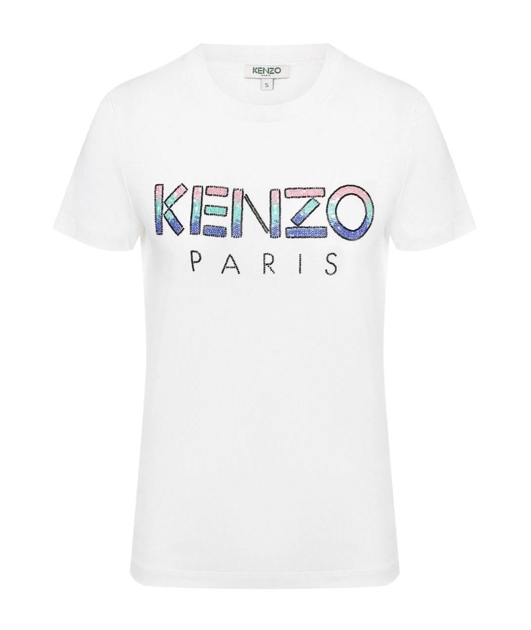 KENZO Белая хлопковая футболка, фото 9