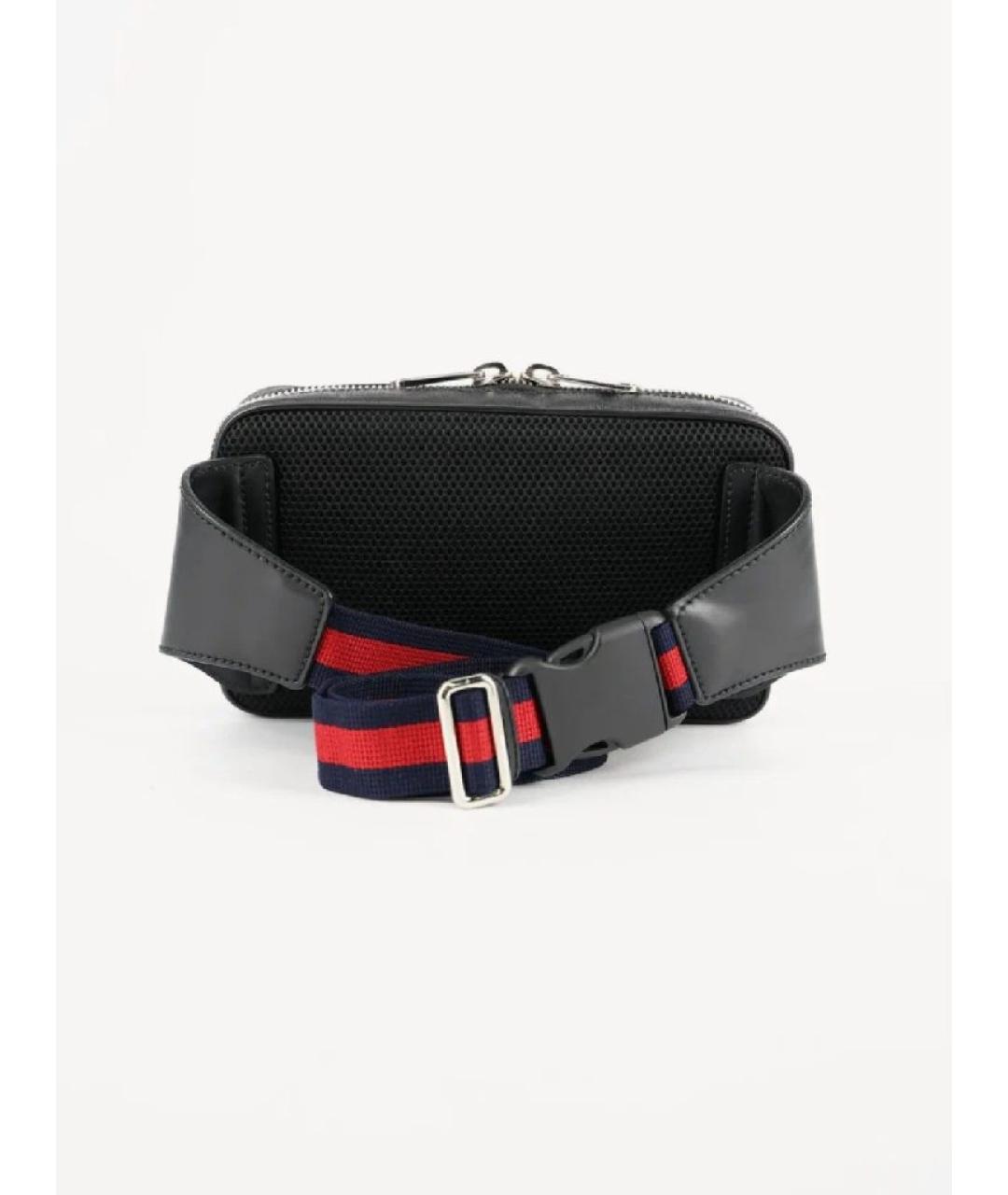 GUCCI Черная кожаная поясная сумка, фото 3