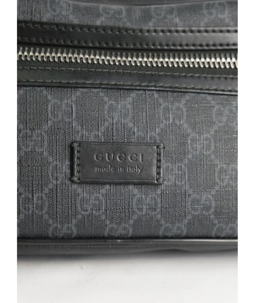GUCCI Черная кожаная поясная сумка, фото 2