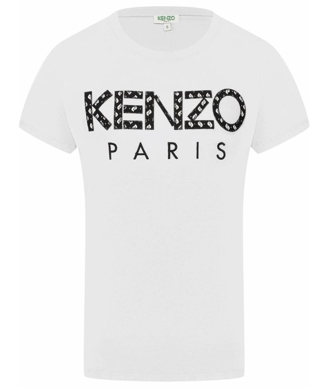 KENZO Белая хлопковая футболка, фото 1