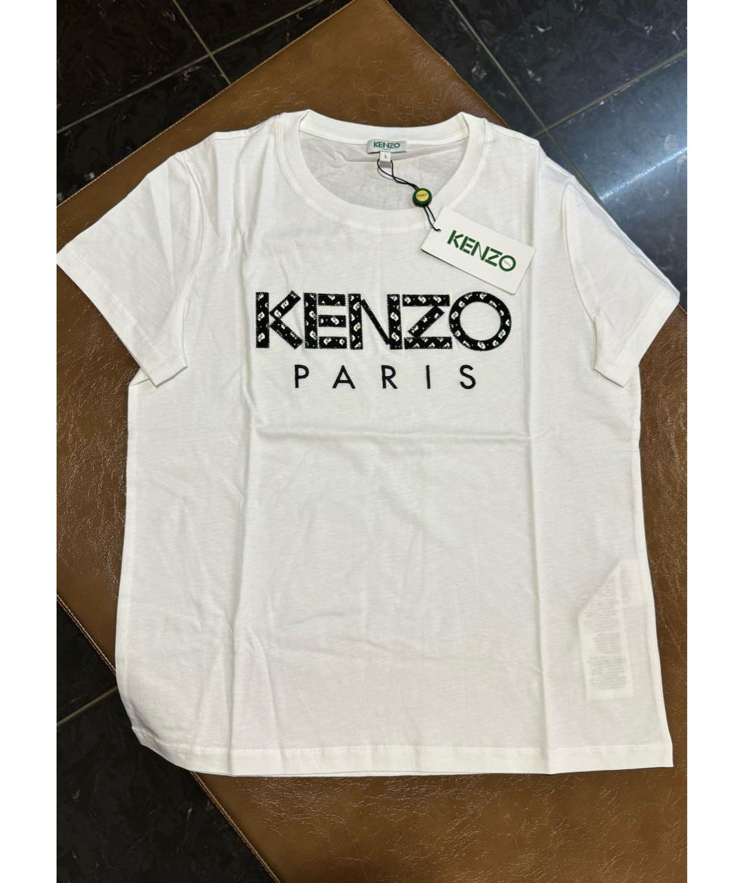 KENZO Белая хлопковая футболка, фото 5