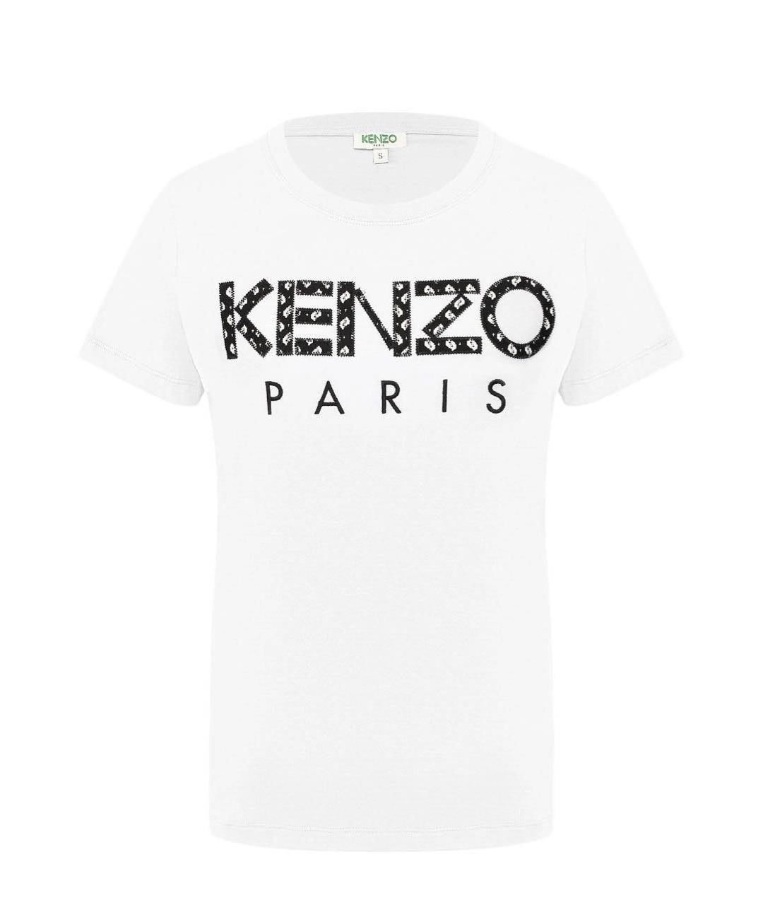 KENZO Белая хлопковая футболка, фото 8