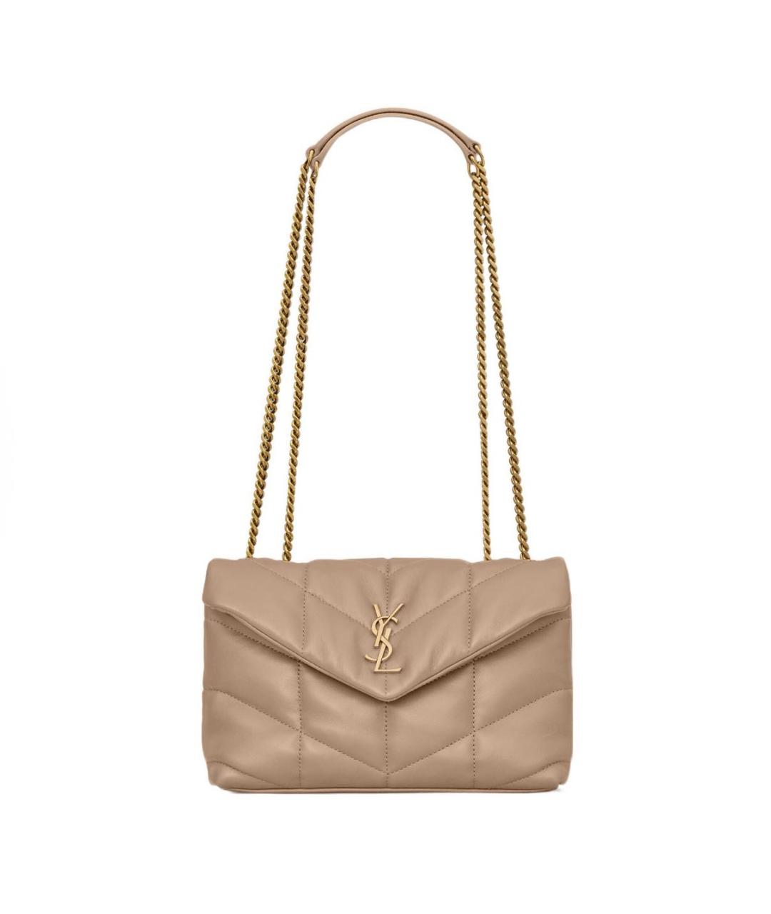 SAINT LAURENT Коричневая сумка через плечо, фото 5