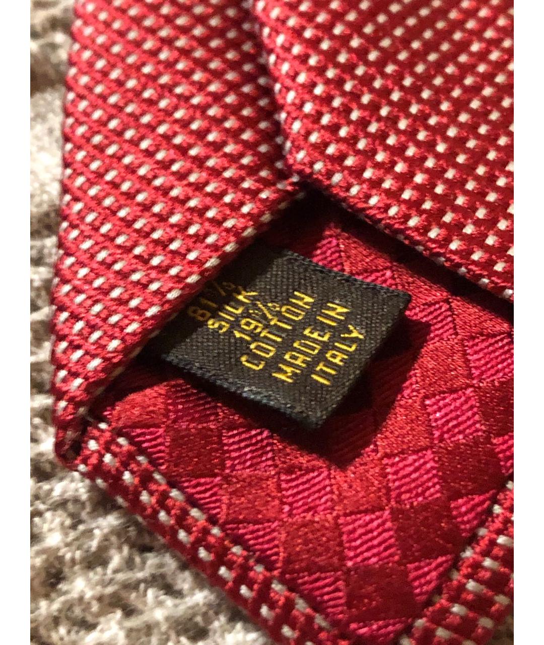 LOUIS VUITTON Красный шелковый галстук, фото 4