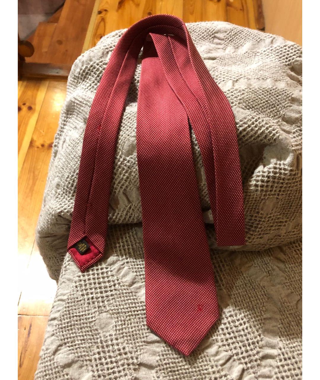 LOUIS VUITTON Красный шелковый галстук, фото 2