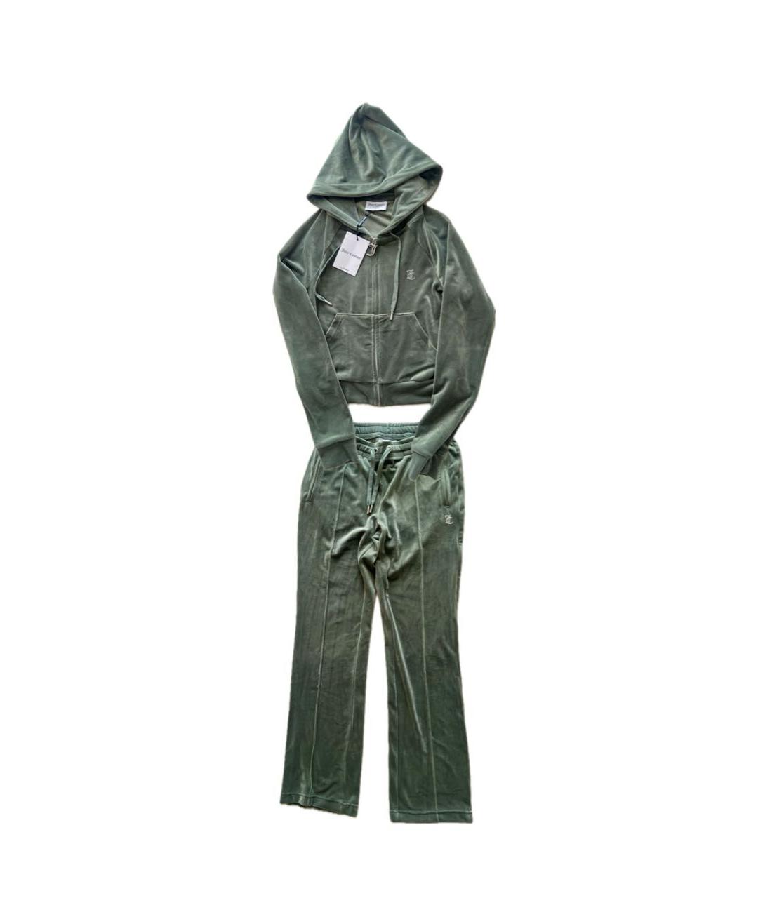 JUICY COUTURE Зеленый велюровый спортивные костюмы, фото 9