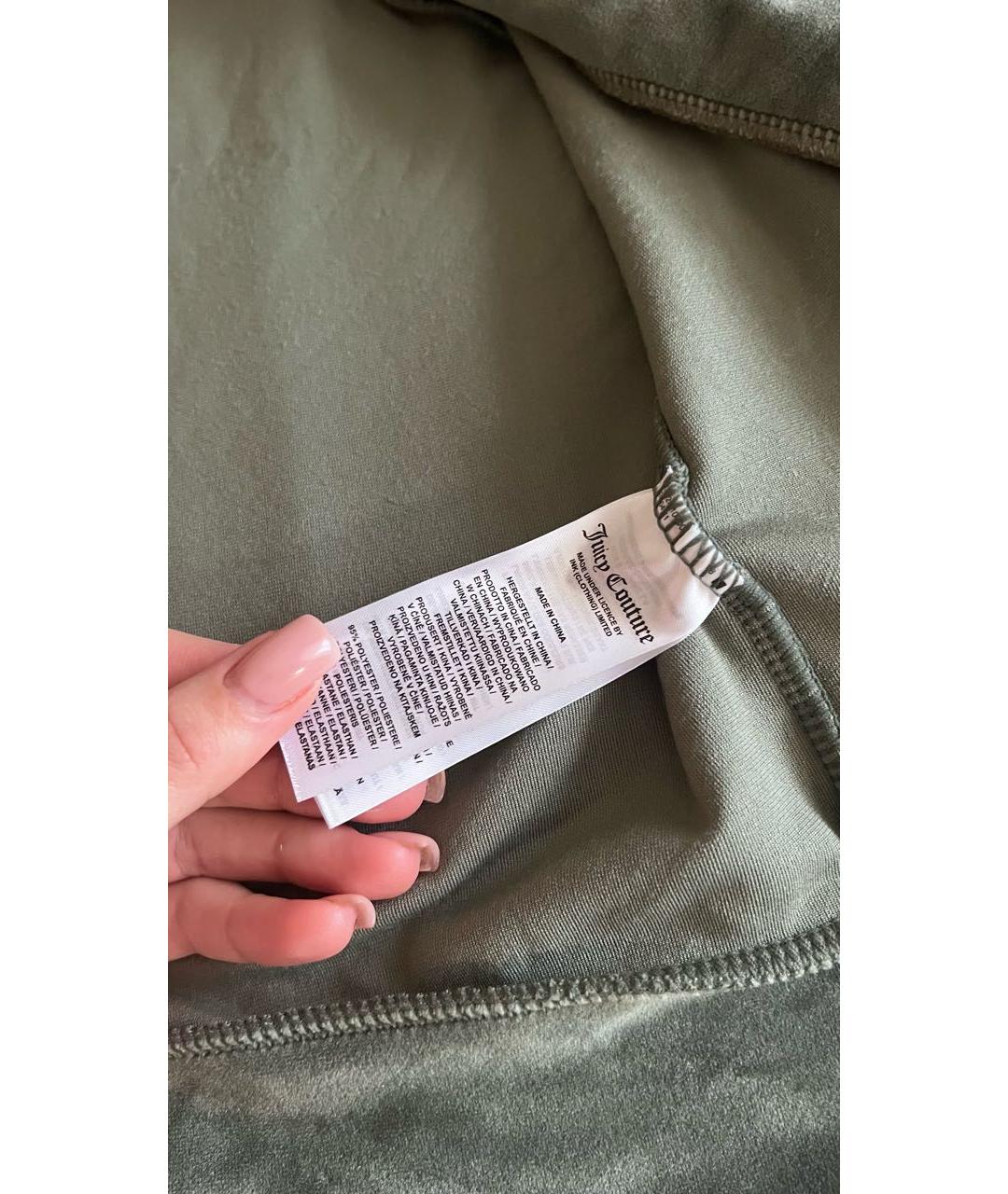 JUICY COUTURE Зеленый велюровый спортивные костюмы, фото 7