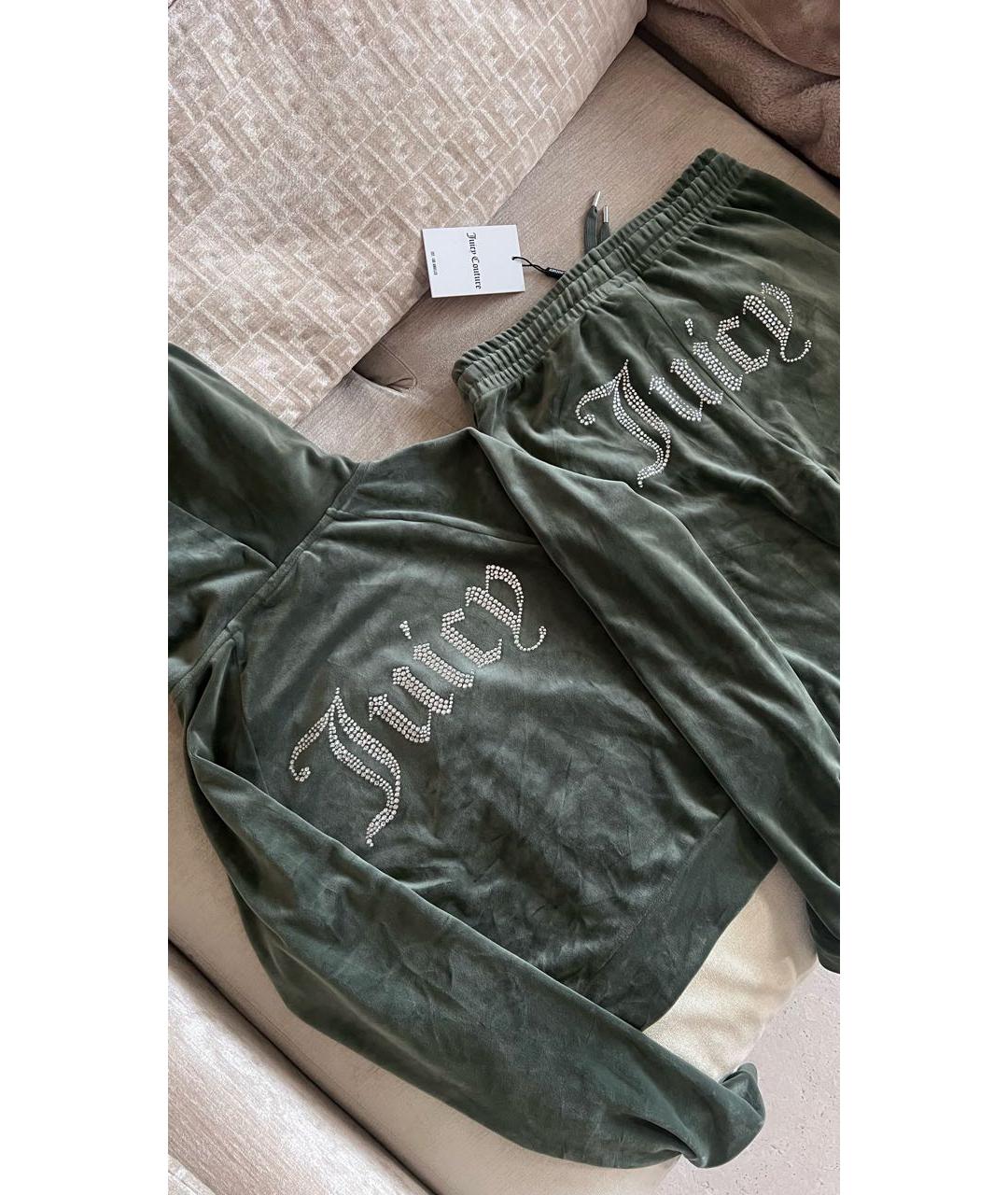 JUICY COUTURE Зеленый велюровый спортивные костюмы, фото 2