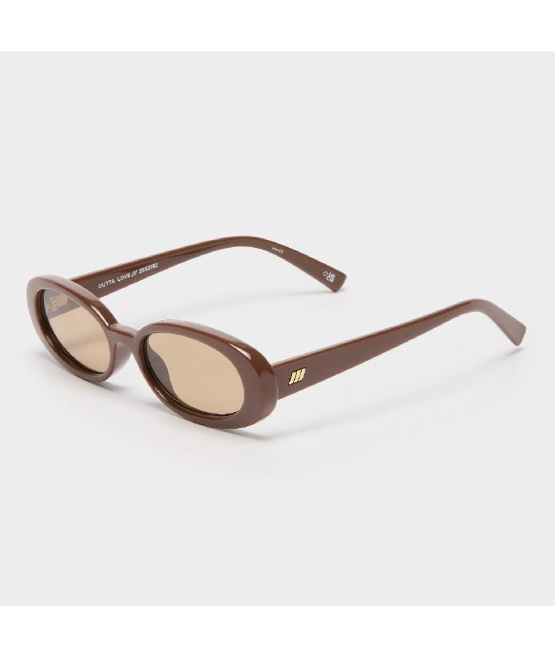 LE SPECS Коричневые пластиковые солнцезащитные очки, фото 7
