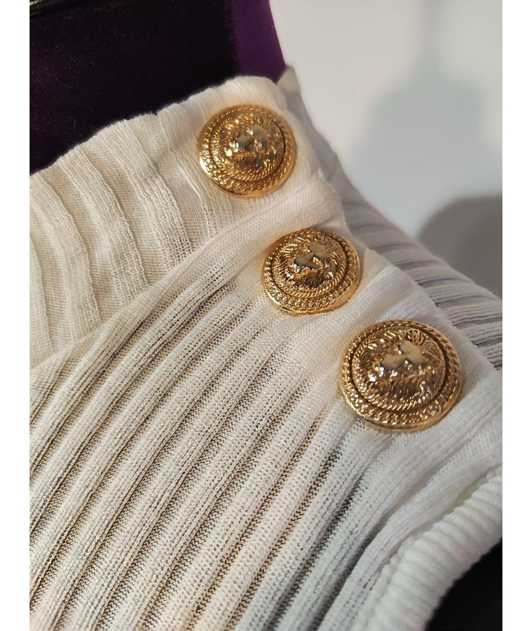 BALMAIN Белая хлопковая майка, фото 4
